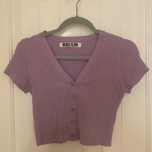 Super cute purple cropped sweater